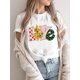 thumbnail image 3 of Ropa de vacaciones para mujer, camiseta con estampado de letras dulces de los años 90, camiseta estampada, camisetas de año nuevo, moda de feliz navidad 2025, 3 of 5