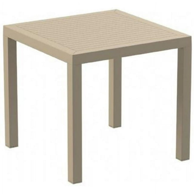 Siesta ISP164-DVR 31 in. Ares Resin Square Dining Table Dove Gray