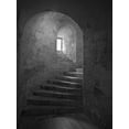 thumbnail image 2 of Anonymous 25x32 Black Ornate Wood Framed with Double Matting Museum Art Print Titled - Castle Steps, 2 of 4