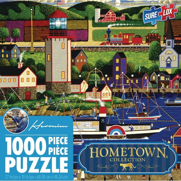 Sure-Lox 1000pc Holiday Boat Parade Hometown Puzzle