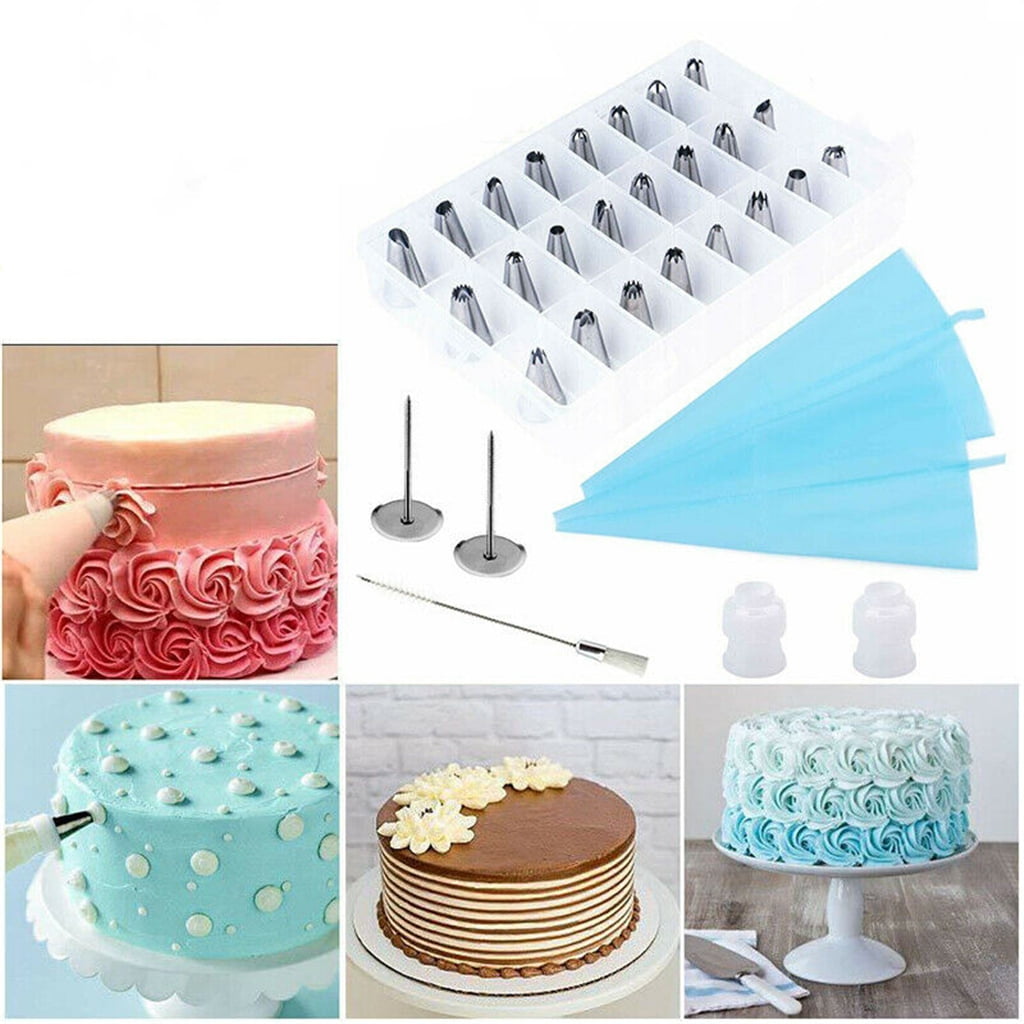 Cake Decorating Kit Supplies Set Tools Piping Tips Pastry Icing Bags Nozzles Hot