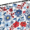 thumbnail image 3 of Pioneer Flower Floral Print Pattern Shower Curtain 36"x72" ,Bathroom Decorative Shower Curtains Set with 12 Hooks,Modern Waterproof Washable Shower Curtain, 3 of 6