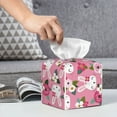 thumbnail image 6 of Picia Rose Rabbit Pattern Tissue Box Cover,PVC Leather Square Holder,Tissue Box Holder with Magnetic Bottom,Facial Paper Organizer Dispenser-5.2"X5.2"X5.2", 6 of 8