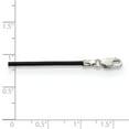 thumbnail image 2 of Auriga Fine Jewelry 925 Sterling Silver 1.5 mm Black Leather Cord Necklace for Women 20", 2 of 5