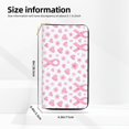 thumbnail image 2 of Leather Wallet 8 X 4.3 In Comfortable Light Waterproof And Durable Zipper Design Easy To Carry Watercolor Pink Ribbon Pattern With Hearts And Stars, 2 of 8