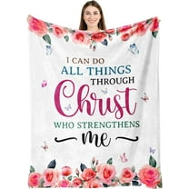 Christian Gifts for Women Faith, Gifts for Christian Women, Religious Gifts for Women Christian, Christian Women Birthday, Christian Religious Bible Verse Prayer Blanket 50"x60"