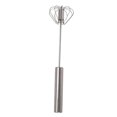thumbnail image 1 of Stainless Steel Egg Whisk Semi Automatic Egg Beater Hand Push Rotating Whisk Mixer for Blending Milk Frother Cream Making, 1 of 4