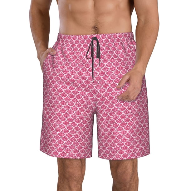 Fotbe Fish Scales Trajes de Baño Estampados para Hombre, Shorts de Verano de Secado Rápido, Ropa de Playa, Bañadores-Medium