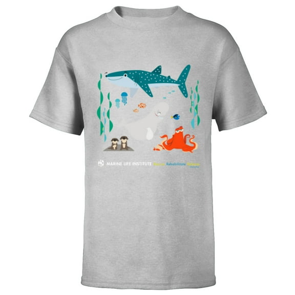 Disney and Pixar’s Finding Dory Marine Life Institute - Short Sleeve T-Shirt for Kids - Customized-Athletic Heather