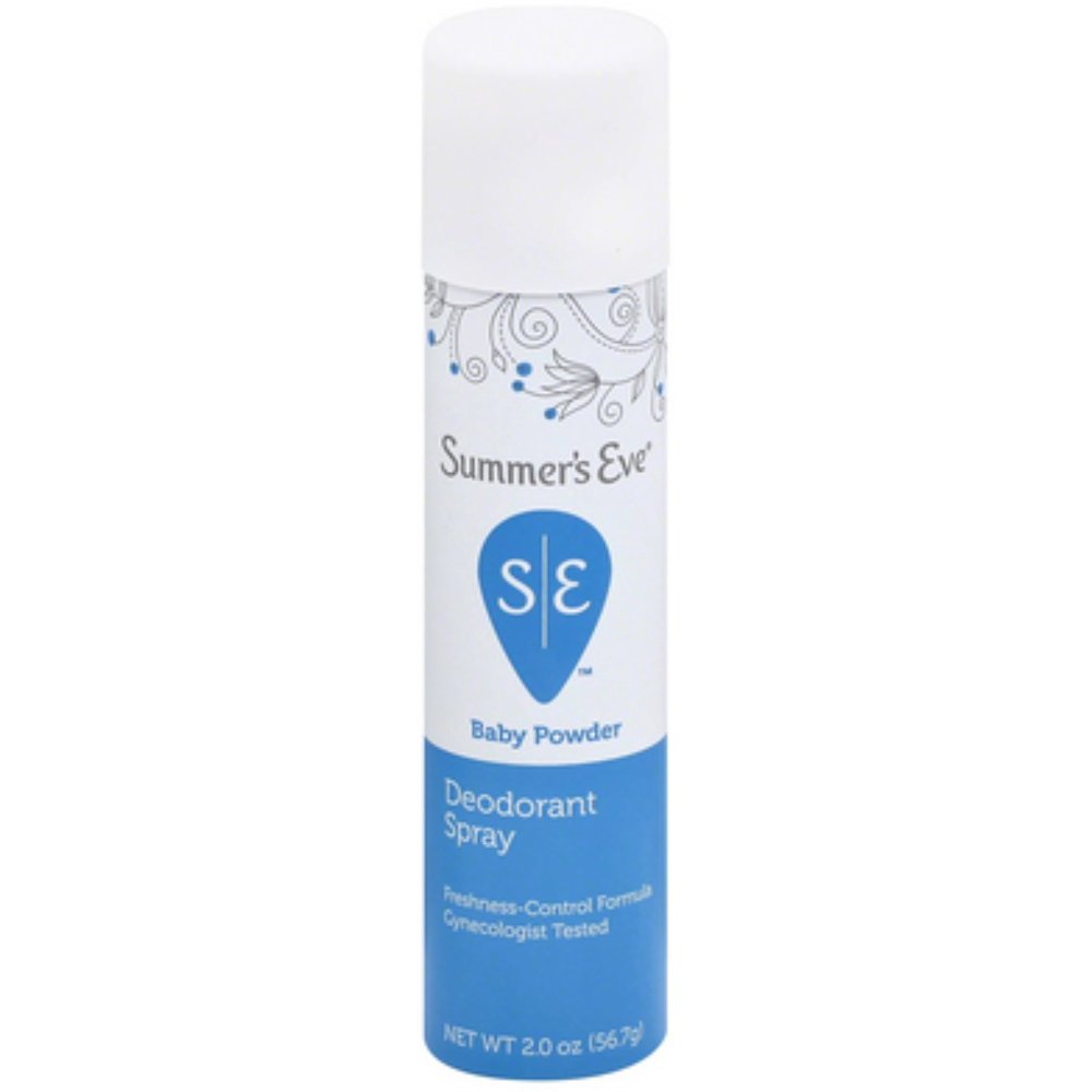 Summer's Eve Feminine Deodorant Spray Baby Powder 2 oz (Pack of 2