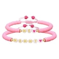 thumbnail image 2 of Mommy & Me Beaded Bracelet Set, 13.97-20.32 cm, Pink, 2 of 9