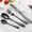 Black, variant on Premium Stainless Steel Cutlery Set Portable Tableware with Spoon Fork and Knife for Outdoor Camping Picnic Travel Home Kitchen Dining, Blue, High, Quality, Reliable