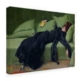 thumbnail image 4 of Canvas Wall Art - Vintage Lavoie 'Decadent Young Woman After The Dance Ramon Casas 1899' Wall Art for Living Room, Bedroom, or Office Décor by Trademark Fine Art - 19 x 14 Inches, 4 of 4