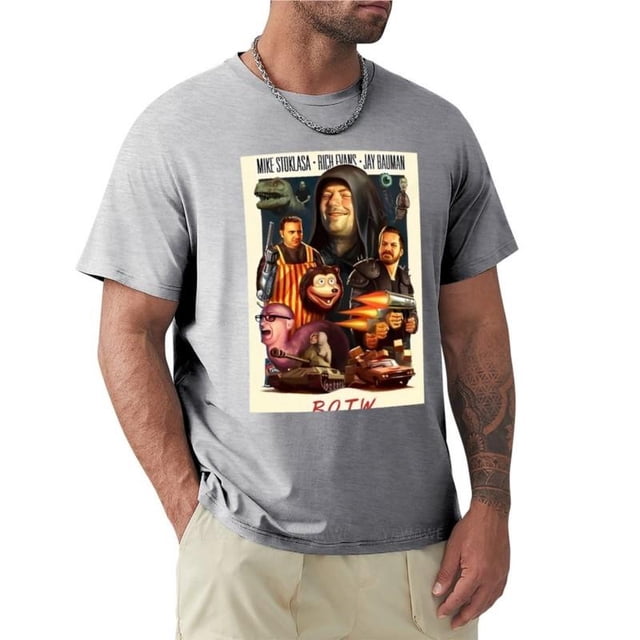 Camiseta de verano para hombre camisa divertida con letras rojas de RLM Media BOTW gato