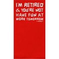 thumbnail image 2 of ThisWear Retirement I'm Retired You're Not Have Fun at Work Apron for Kitchen Two Pocket Apron Red, 2 of 2