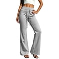 thumbnail image 2 of Sentuca Womens Yoga Sweatpants Soft Drawstring Bootcut Pants High Waisted Fashion Workout Trousers Gray L, 2 of 8