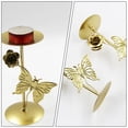 thumbnail image 3 of OUNONA 1Set Pedestal Candle Holders In Golden Iron For Tabletop 11.4x3.9x3.9in, 3 of 7