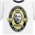 thumbnail image 2 of Mens Curly Porter Beer Three Stooges 100% Cotton Ringer Tee Shirt, 3XL White/Black, 2 of 5