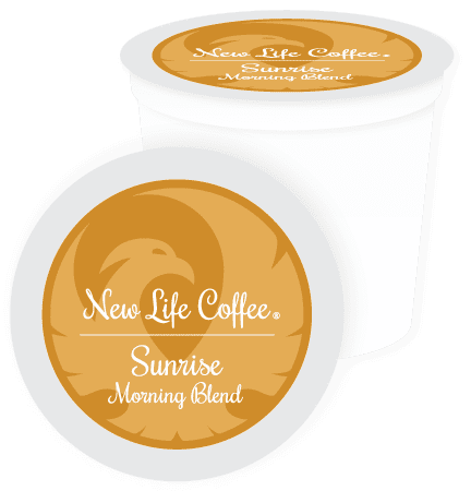 New Life Coffee Sunrise: Morning Blend Single Serve Cups, 12 ct. Box