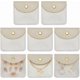 thumbnail image 1 of 8 bolsitas pequeñas transparentes para joyería de 8 x 8 cm, cuadradas, blancas, de cuero sintético y PVC, con cierre a presión para pendientes, pulseras y embalaje de joyas., 1 of 9