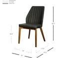 thumbnail image 2 of New Pacific Direct 448238P-758-W Tory KD PU Chair Walnut Legs, Antique Gray - Set of 2, 2 of 3