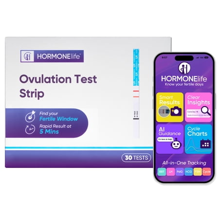 HORMONElife Ovulation Test Strips, Accurate LH Surge Detection and Fertility Tracking Kit, 30 Count
