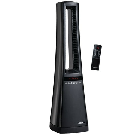 Lasko 27  1500W Bladeless Ceramic Tower Heater with Remote Control  Timer  Black  AW310  New