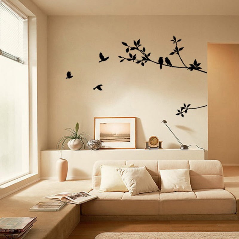 Birds On The Tree Branch Wallpaper Living Room Decoration Removable Art Sticker Birds On The Tree Branch Wallpaper Living Room Decoration Removable Art Sticker