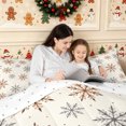thumbnail image 4 of Erosebridal Winter Snowflakes Twin Comforter Sets 2pcs,Happy Xmas Bedding Set,Beige,Reversible,1 Comforter and 1 Pillowcase, 4 of 6
