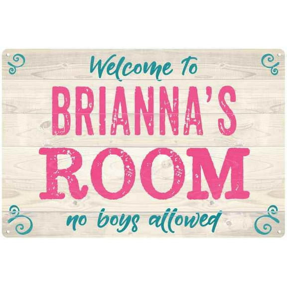 BRIANNA'S Room Kids Bedroom Sign Gift 8x12 Metal Sign 108120089123
