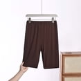 thumbnail image 2 of StSilkitty Womens Pajama Shorts Solid Color Elastic Waist Lounge Sleepwear Knee Length Shorts Lightweight Comfy Sleepwear Shorts, 2 of 6