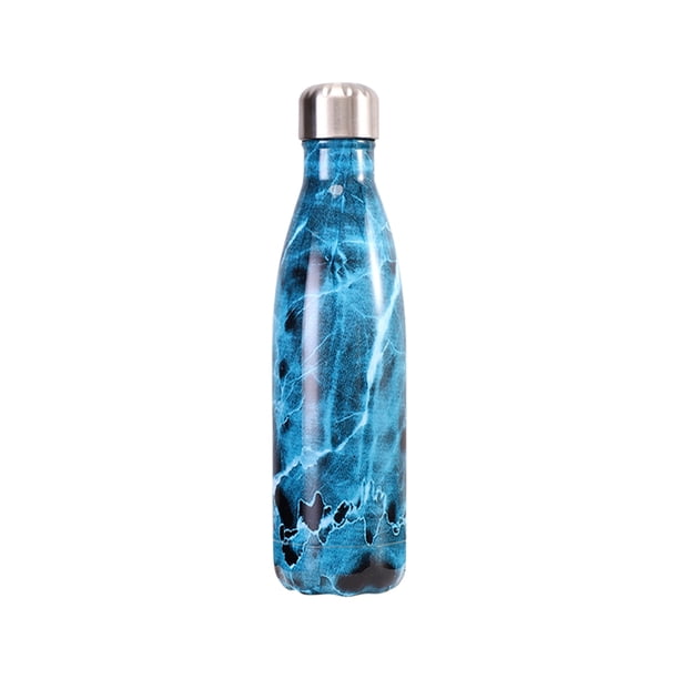 Botella de agua portátil para deportes al aire libre, taza aislada de boca pequeña de acero inoxidable de 500ml