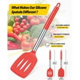 thumbnail image 5 of Pack of 2 Silicone Solid Turner, Non Stick Slotted Kitchen Spatulas, High Heat Resistant BPA Free Cooking Utensils, Ideal Cookware for Fish, Eggs, Pancakes, 5 of 6