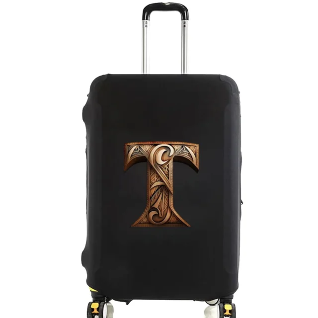 Housse de Valise Housses de Protection Voyage Anti-Rayures Housse Anti-Poussière Réutilisable Motif Imprimé Bois 8 Lettres TG