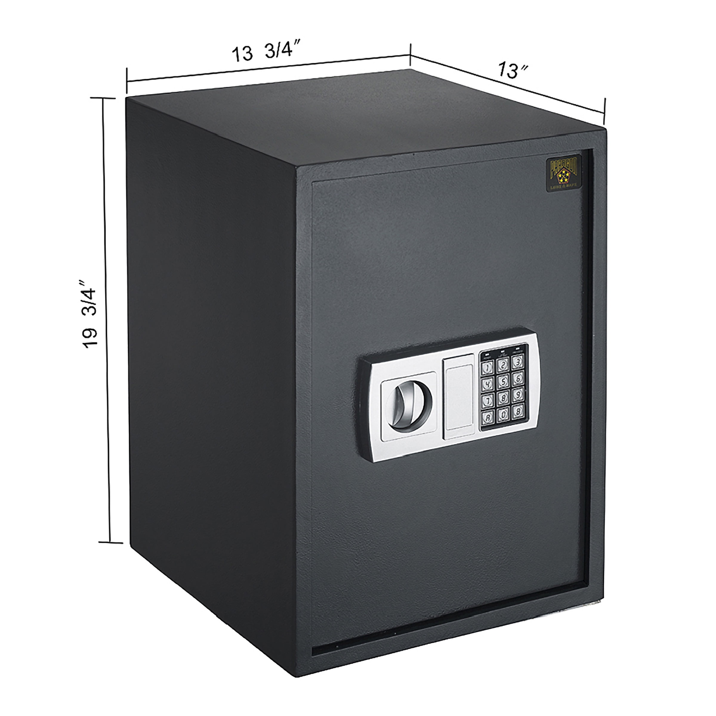 PARAGON SAFES 7775 Electronic Safe Box – 1.8cf Solid Steel Safe with Digital Keypad and 2 Manual Override Keys for Home or Office (Dark Gray)