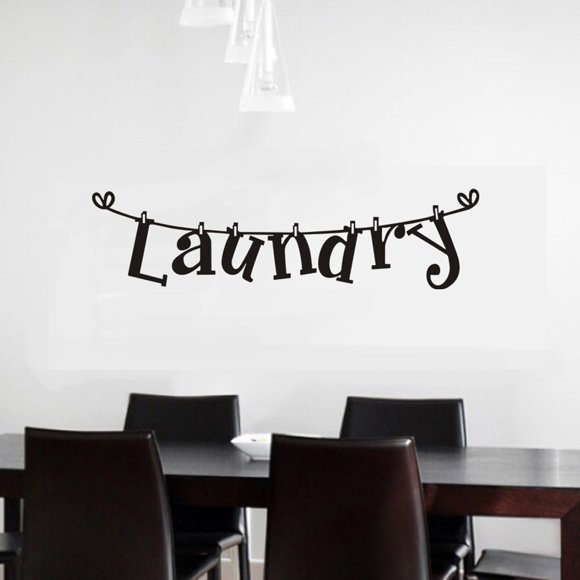 Laundry Room Wall Sticker Home Decor Popular Vinyl Removable Art Decal