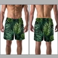 thumbnail image 3 of luoweisi Men's Beach Shorts Quick Dry Swim Trunks with Mesh Lining Tropical Leaves S, 3 of 5
