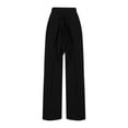 thumbnail image 6 of ABATAB Palazzo Pants for Women Casual High Waisted Wide Leg Yoga Pants Bowtie Baggy Trendy Trousers with Pockets, 6 of 6