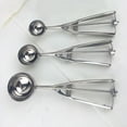 thumbnail image 5 of HEVIRGO Ice Cream Scoop Metal Cookie Dough Muffin Spoon Kitchen Spherical Mould Tool Stainless Steel, 5 of 8