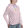 thumbnail image 6 of Lsque Flamingo On Checkered Pattern Casual Women's Hoodie,Hooded Sweatshirt with Kangaroo Pocket,Pullover Hoodie with Eye-catching Drawstrings-X-Large, 6 of 7