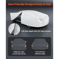 thumbnail image 4 of KFFKFF Waterproof Car Cover for Mid-Size Sedans, All-Weather Protection Against Sun, Rain, Wind, Frost, Dust, and Snow, Custom Fit with Door Zipper and Soft Cotton Lining, Silver, 4 of 9