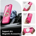 thumbnail image 3 of Magnetic Compatible with iPhone 16 Case, Upgraded [Full Camera Protection] [Compatible with MagSafe] Protective Translucent Matte Women Girl Phone Case Cover, Hot Pink, 3 of 14