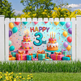 thumbnail image 6 of Colorful Design Happy Birthday Banner Decorative Cake Party Decoration for Birthday Celebration Kids Event Indoor Decorations, 6 of 7