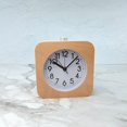 thumbnail image 1 of Madera clara, Despertador matutino con pilas, Despertador de madera, Despertador analógico de viaje silencioso, iluminado, sin tictac, con función de repetición, Reloj de manecillas, Alarma de sonido, 1 of 5