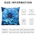 thumbnail image 5 of BANET Decorative Square Throw Pillow Covers Blue Chrysanthemums Flowers Couch Sofa Bed Pillow Covers Cushion Cases 22x22in, 5 of 5