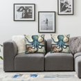 thumbnail image 3 of COMIO  Vintage Whale Decorative Throw Pillow Covers, Soft Sea Turtle Square Cushion Case Set for Couch Sofa Bedroom Living Room,Retro Seahorse Octopus Pillow Cases Pillowcases,  2pc, 3 of 6