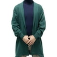 thumbnail image 5 of IYTR Men's Solid Color Shawl Collar Long Sleeve Open Front Cardigan Sweater with Pockets Green XL, 5 of 6