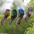 thumbnail image 6 of Ksopiavobs 4pcs Mixed Colors Artificial Feathered Birds 6inch Clip on Sparrow Bird Ornaments for Christmas Tree Decoration Wreath Craft Garden Home Decor Party Accessories, 6 of 6