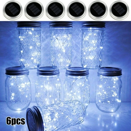 

Goodhd 6PCS Solar Bottle Cap Lights 20 Lights Rainproof Solar Outdoor String Lights