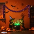 thumbnail image 4 of PMU Jack-O-Lantern Orange/ Purple Garland Halloween Party Decoration Ornament (12/pkg) Pkg/1, 4 of 6
